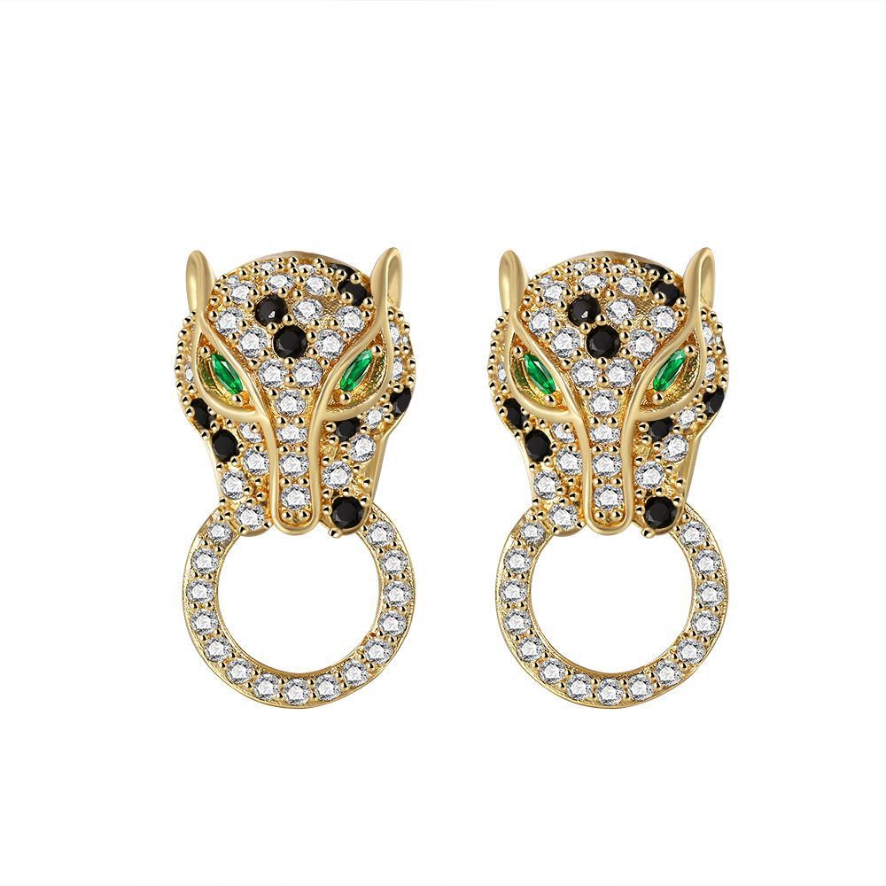 Leopard Head Earrings