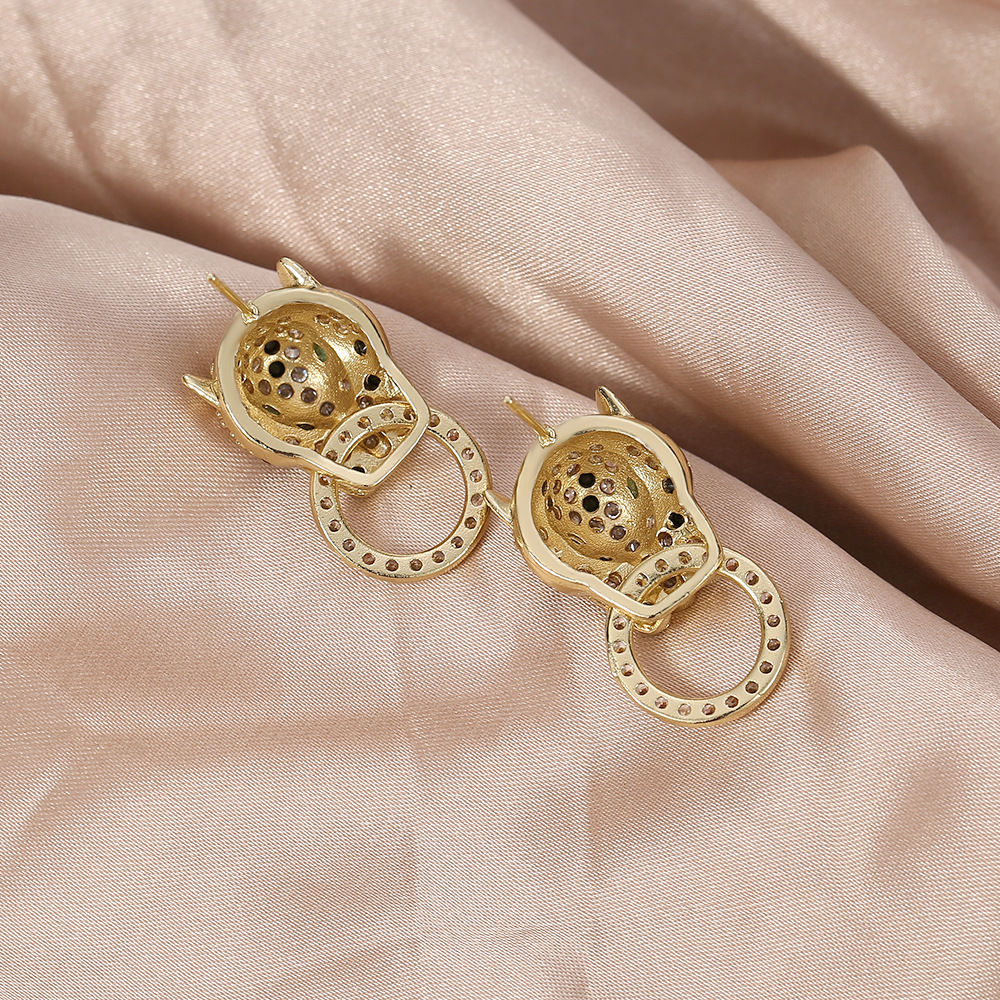 Leopard Head Earrings