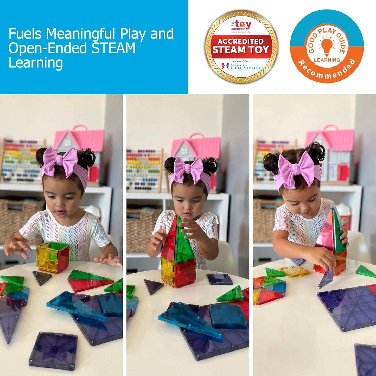 MAGNA-TILES Classic 32-Piece Magnetic Construction Set