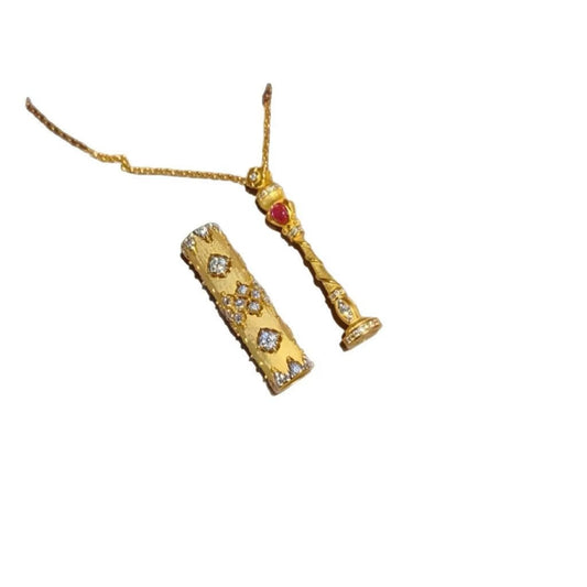 Four-leaf clover scepter necklace for fashionable collar chain