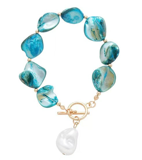 3-set Irregular shell starfish pearl earrings, bracelets, necklaces