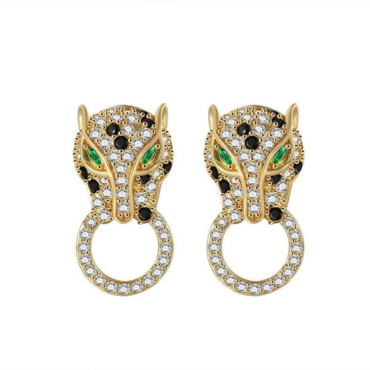 Leopard Head Earrings